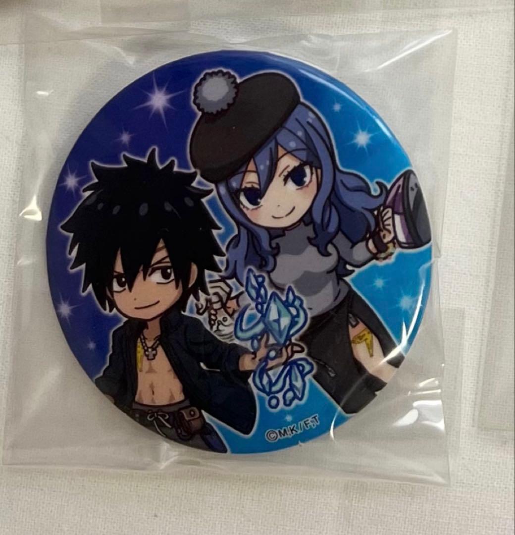 フェアリーテイル ガチャトク 缶バッジ グレイ＆ジュビア