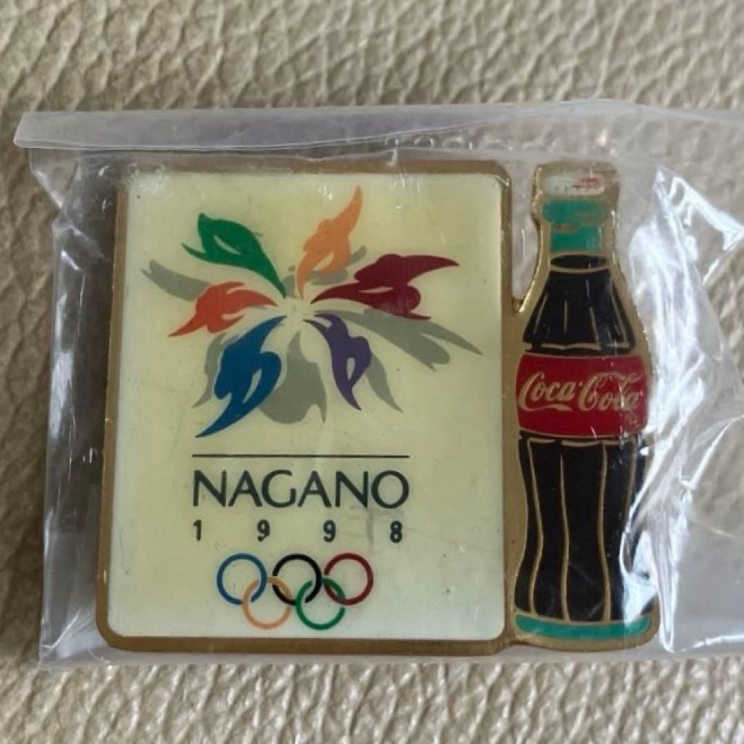 未開封】1998年長野オリンピック冬季大会 コカコーラ ピンバッジ 5個