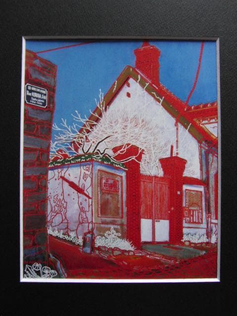 赤木曠児郎、グレー・シュール・ロアンの黒田清輝通り、希少な画集より