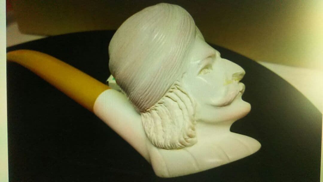 高品質 メシャムパイプ人物彫刻 メシャムパイプ 陶器製人物像パイプ