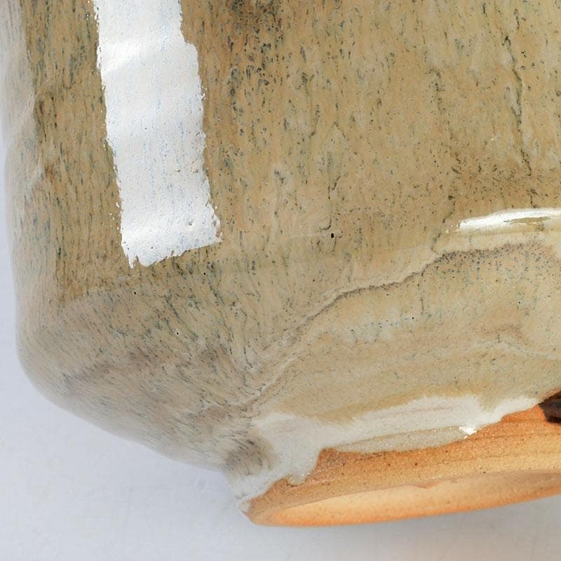 茶道具 京焼 秋峰窯 中村良二作 窯変紅葉絵 茶碗 共布共箱 V 9755