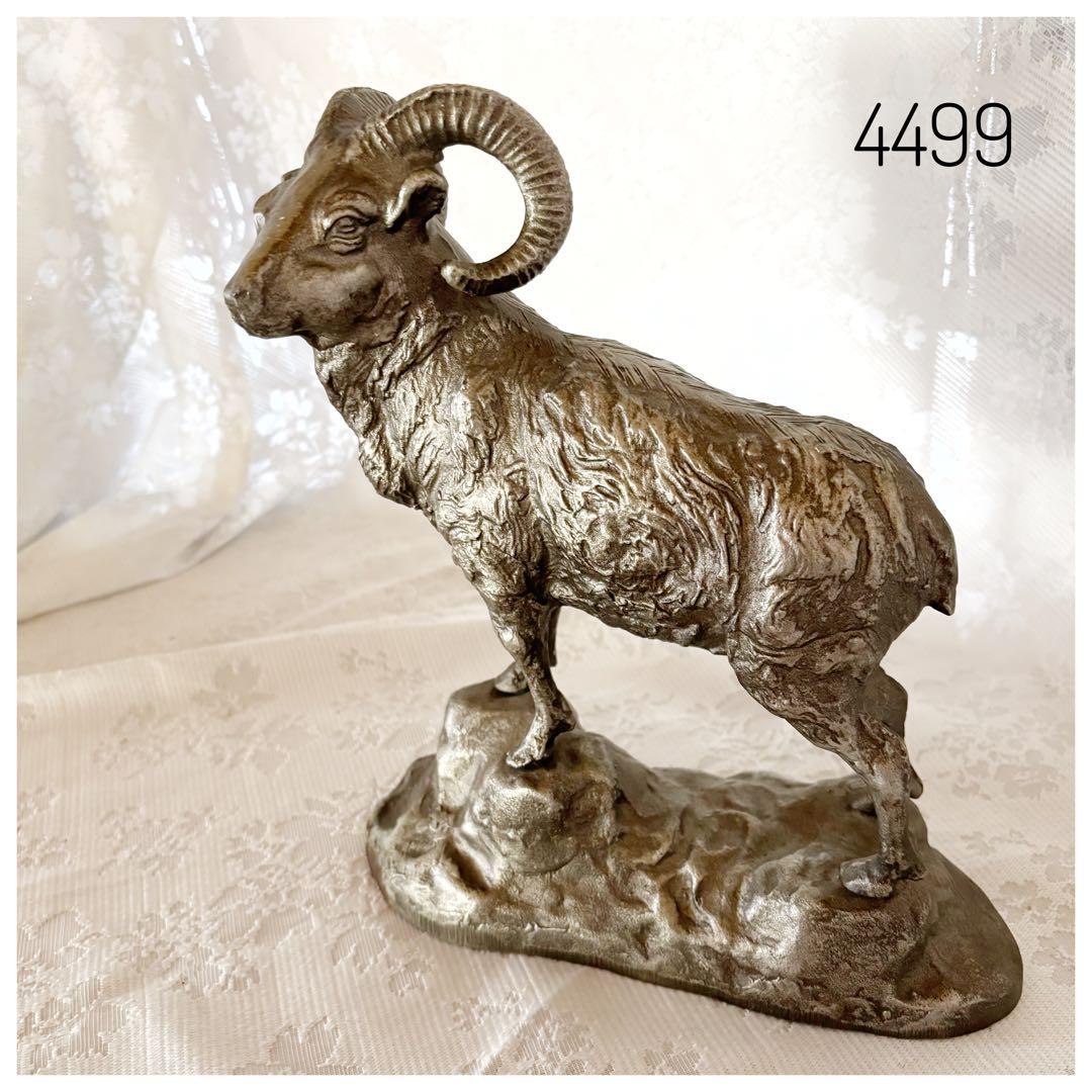 置物 オブジェ 羊 ひつじ 千支 金属製 中古 sheep インテリア 鉄