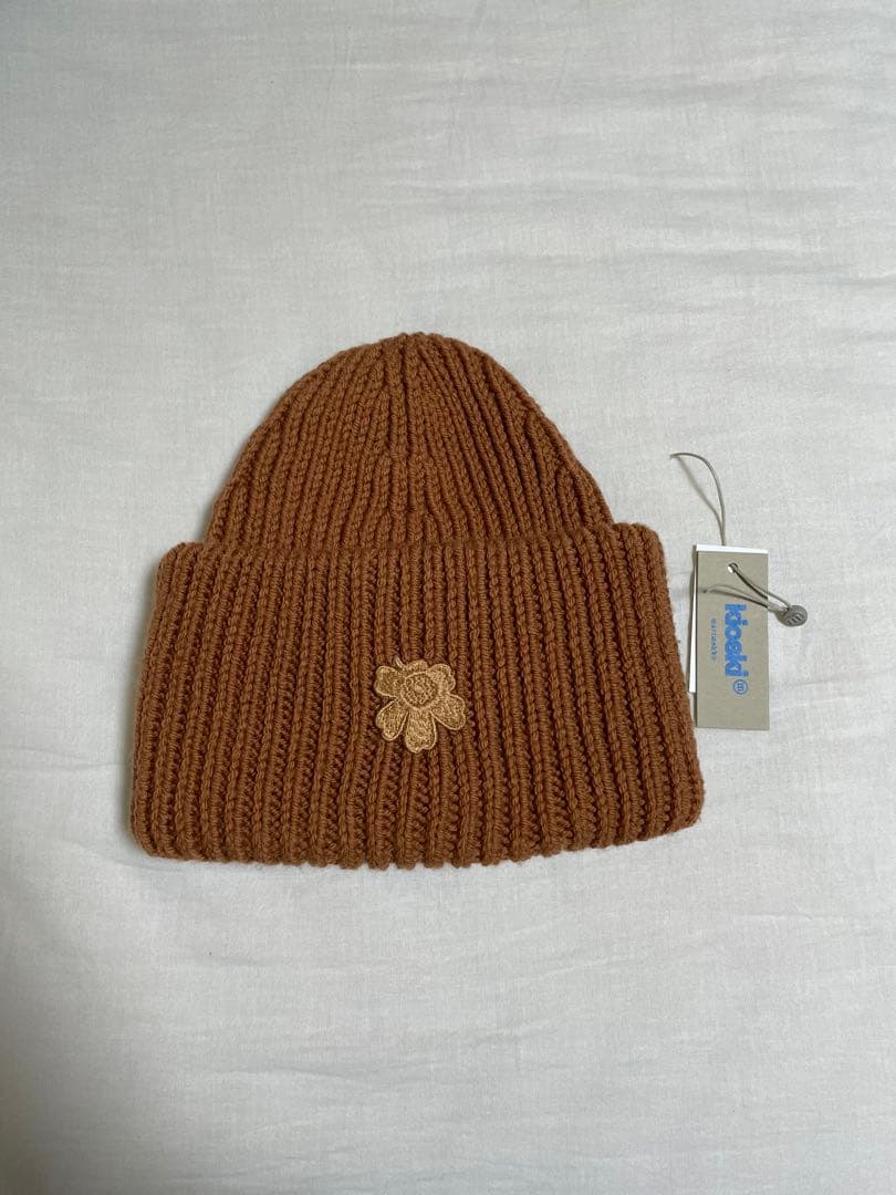marimekko オレンジブラウン ニット帽
