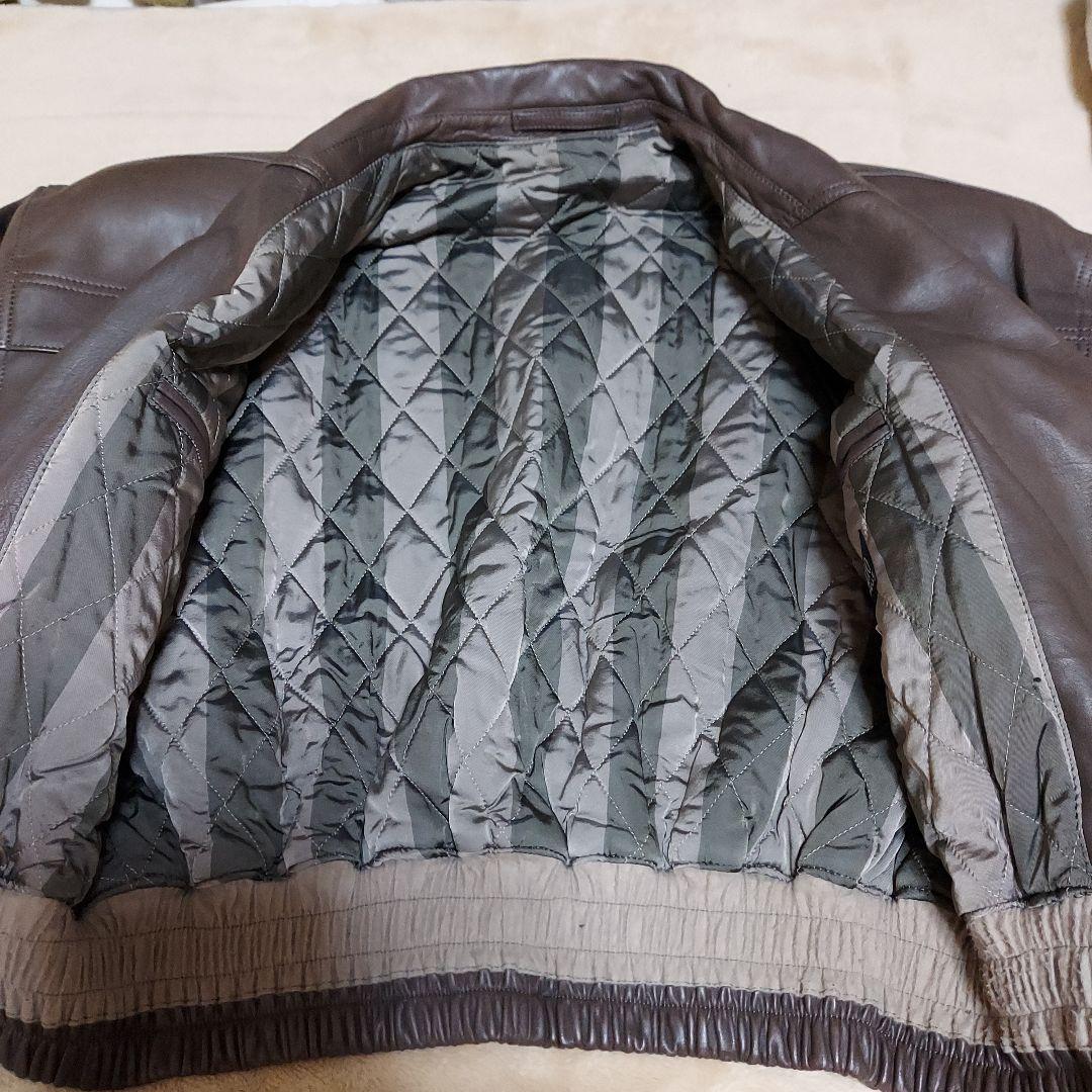 美品⭐️Wind Armor 茶芯 立体スカル&ファイヤーパターン ライダース