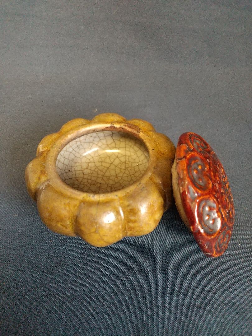 本歌 阿古陀形 時代交趾香合