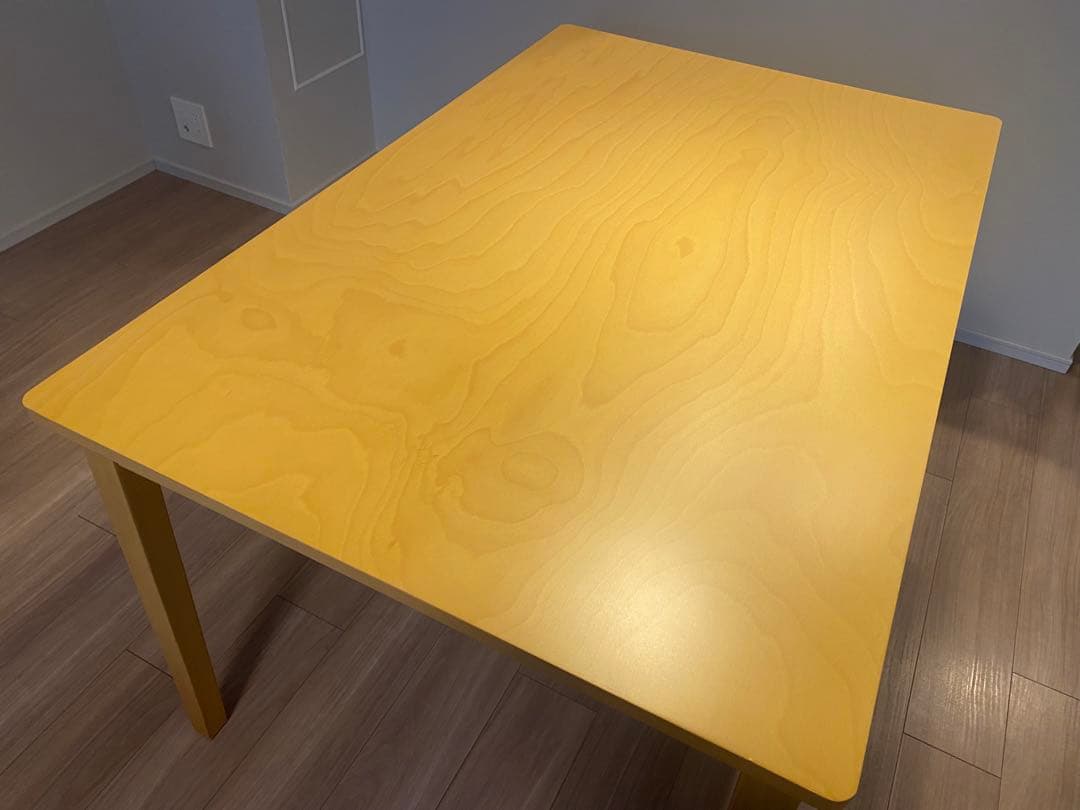 【最終価格】イエロー 木製 ダイニングテーブル