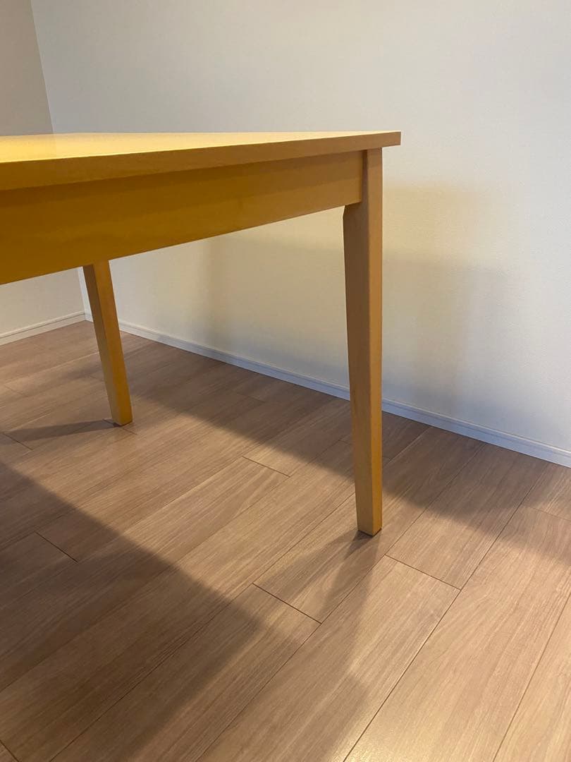 【最終価格】イエロー 木製 ダイニングテーブル