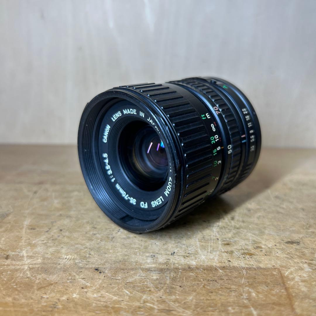 Canon AE-1ブラック+FD 35-70 f3.5-4.5 完動美品