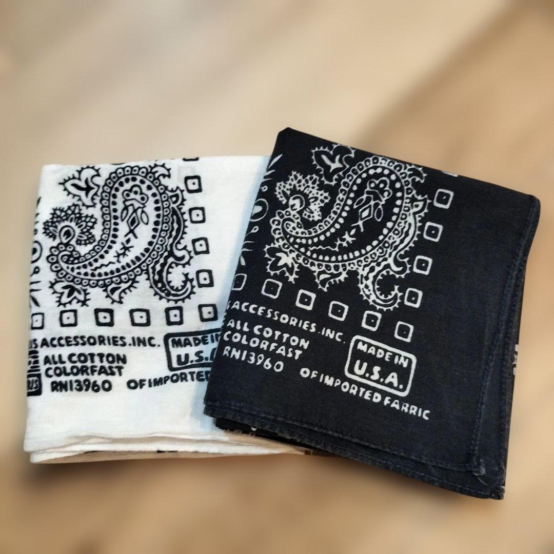 ジェイアダムス柄　ヴィンテージ　バンダナ　2枚セット