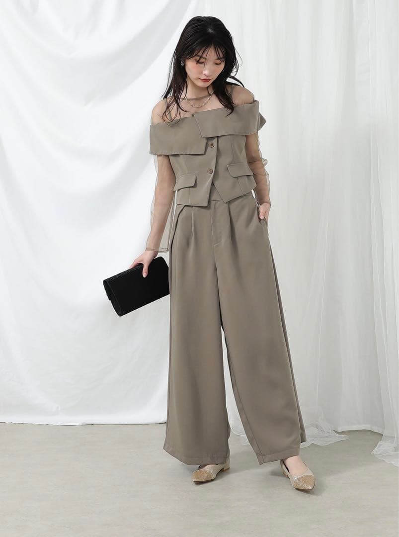 マルチウェイ チュールトップス ビスチェ パンツ 3点