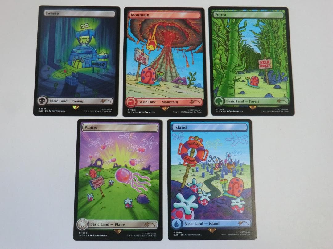 MTG 山（フルアート）SpongeBob 英数量変更可 15枚セット