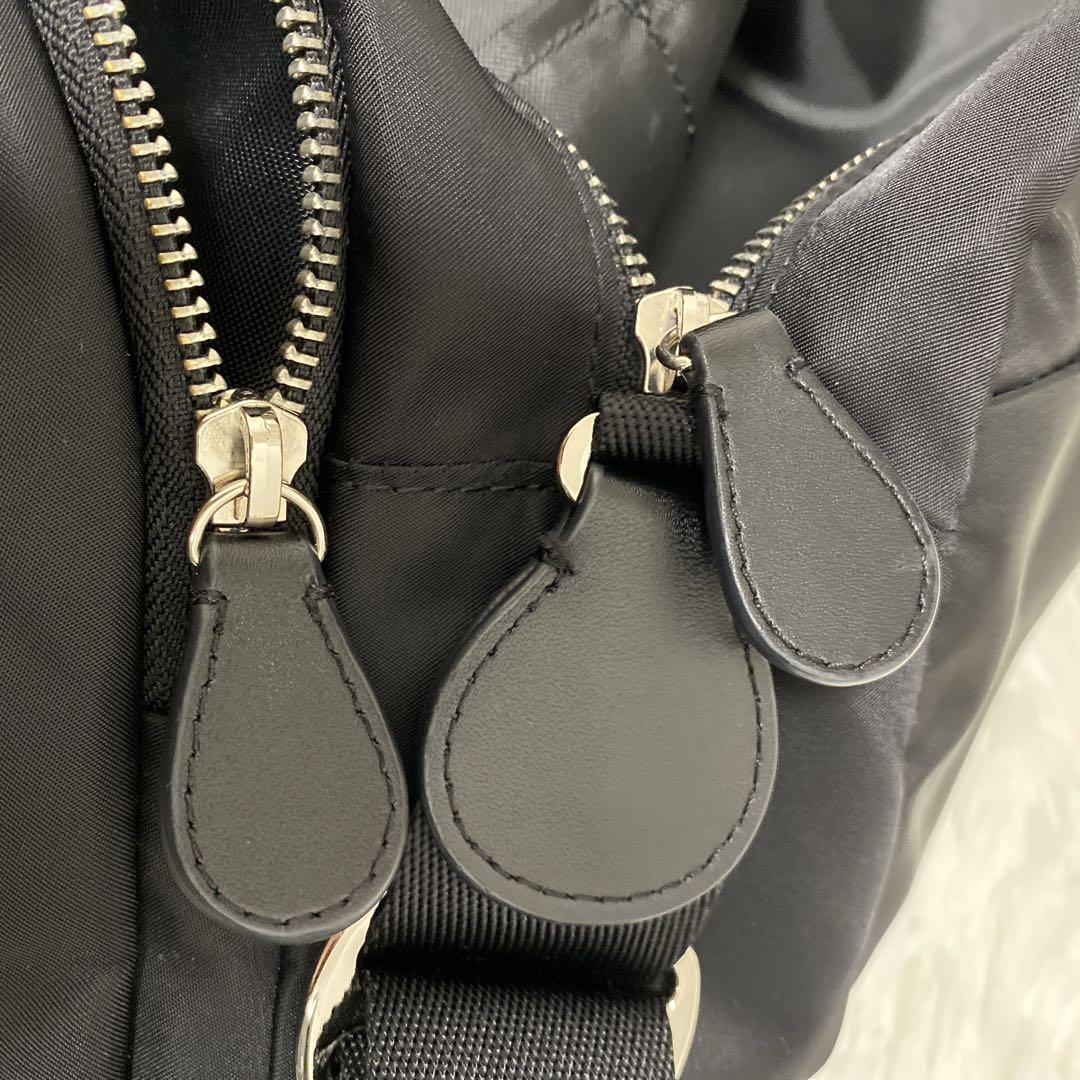 極美品 agnes b. アニエスベー ナイロンショルダーバッグ 黒 ブラック