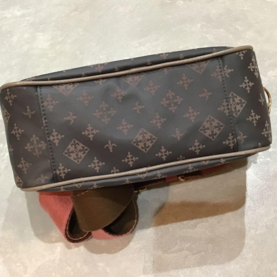 【ラシット】ショルダーバッグ ダークブラウン ピンク