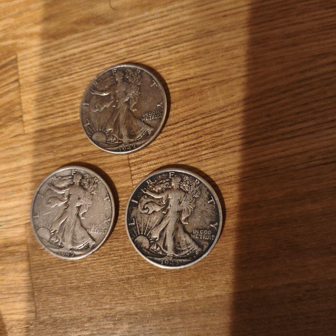 ウォーキングリバティ・ハーフダラー銀貨3枚セット - メルカリ
