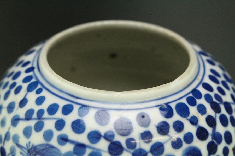 中国美術 青花 瓶人物花鳥紋 瓶 高31cm 希少 (LC138)