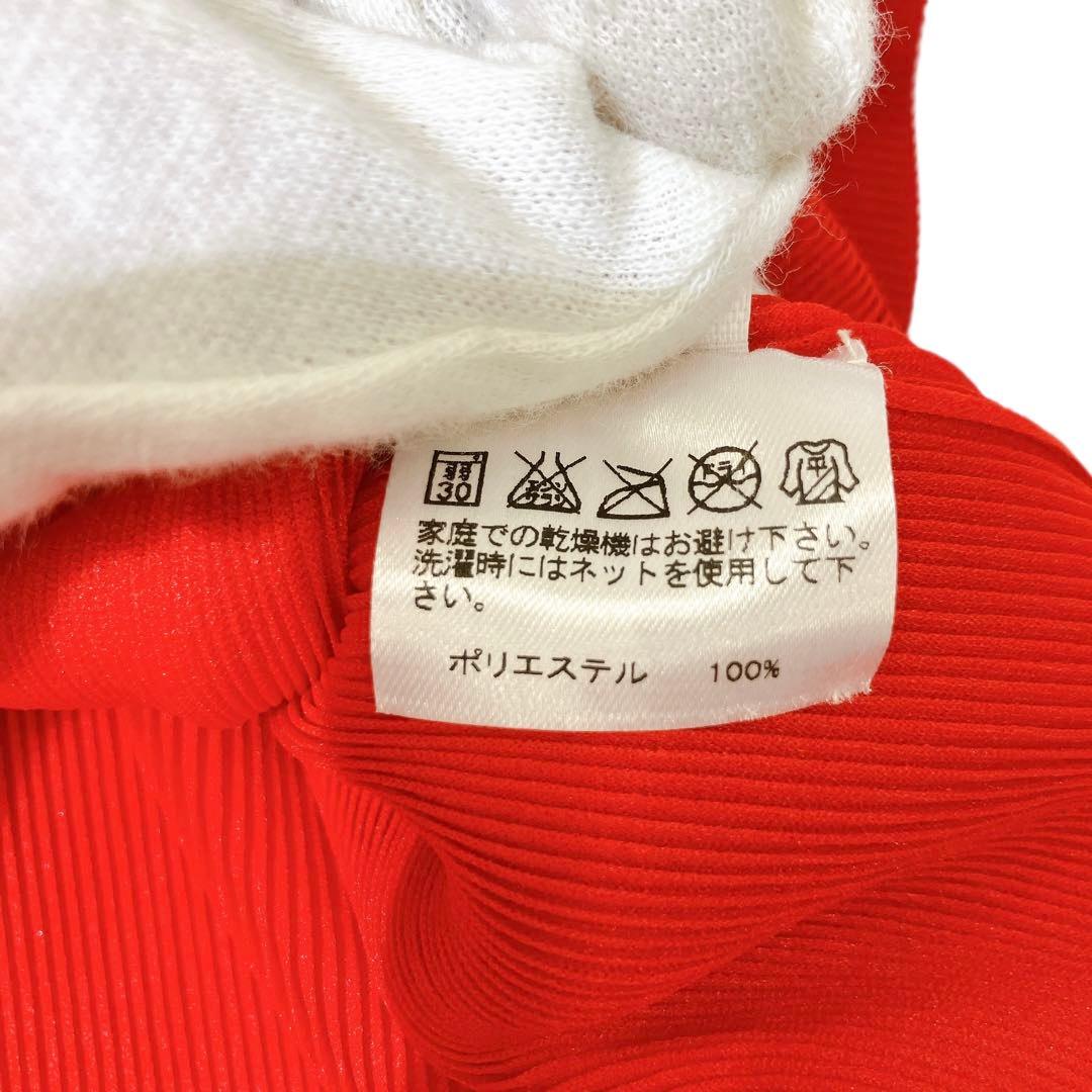 マカ61 超美品 プリーツプリーズ タンクトップ レッド サイズ3