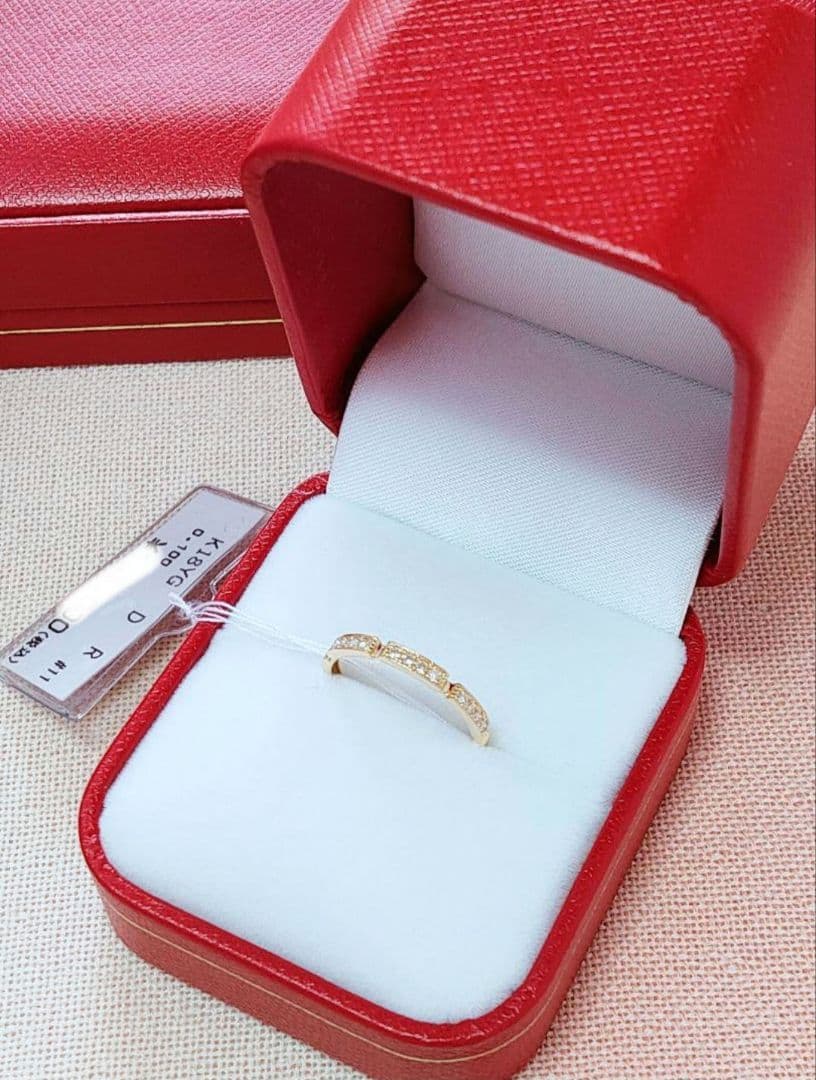 新入荷 未使用品 k18 天然ダイヤモンド リング