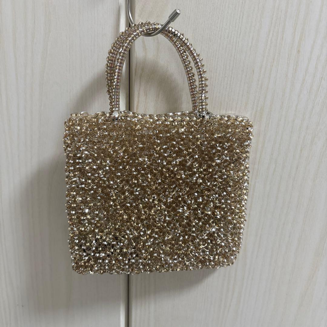 ARTEMISA ゴールド ビーズ パーティーバッグ