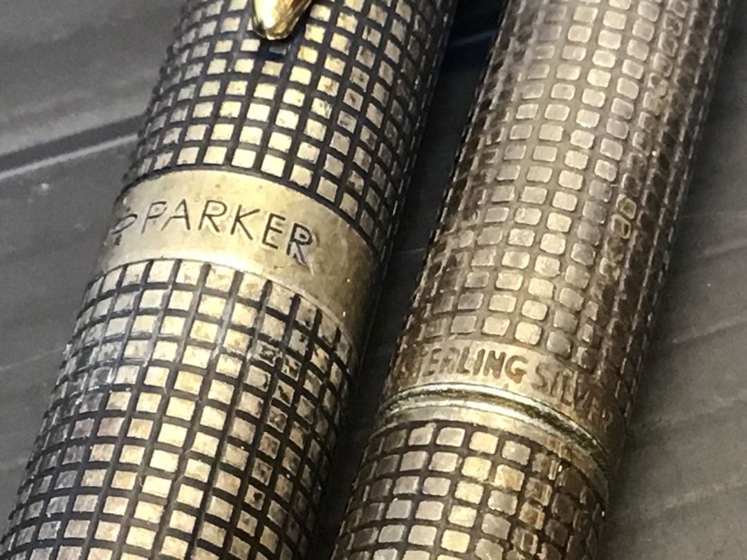 パーカー 75 スタ ーリングシルバー 初期型 14金63 万年筆