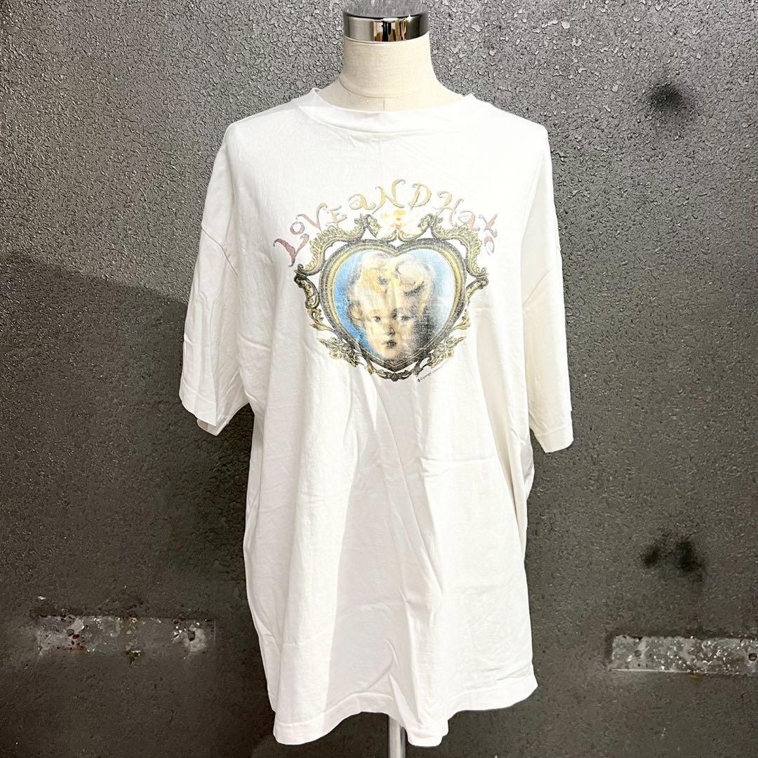 美品/XL相当 セントマイケル Tシャツ The Eye Light 白 目玉 美品⁄XL