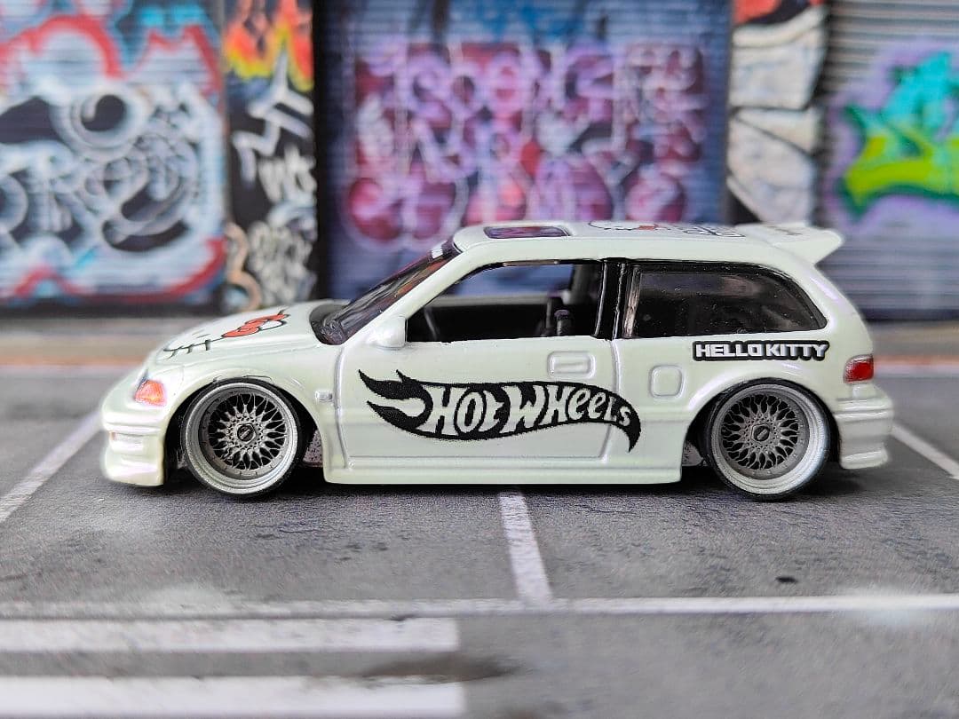 ホットウィールカスタム ホンダ シビック EF9 パープルパール☆トミカ改造