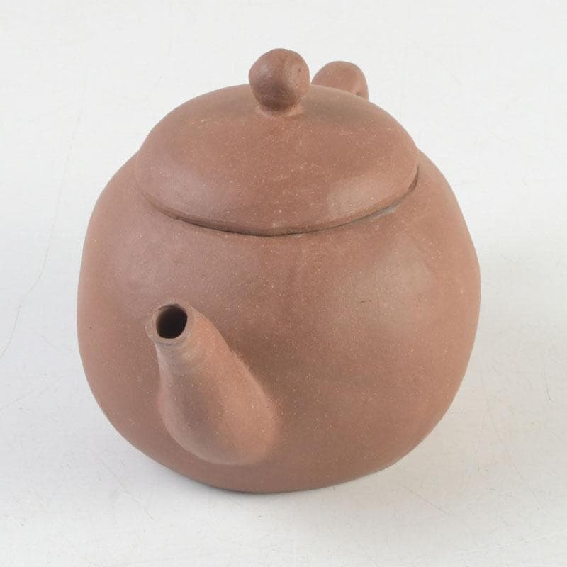 煎茶道具 常滑焼 三代山田陶山製 紫砂 朱泥 急須 共布共箱 V