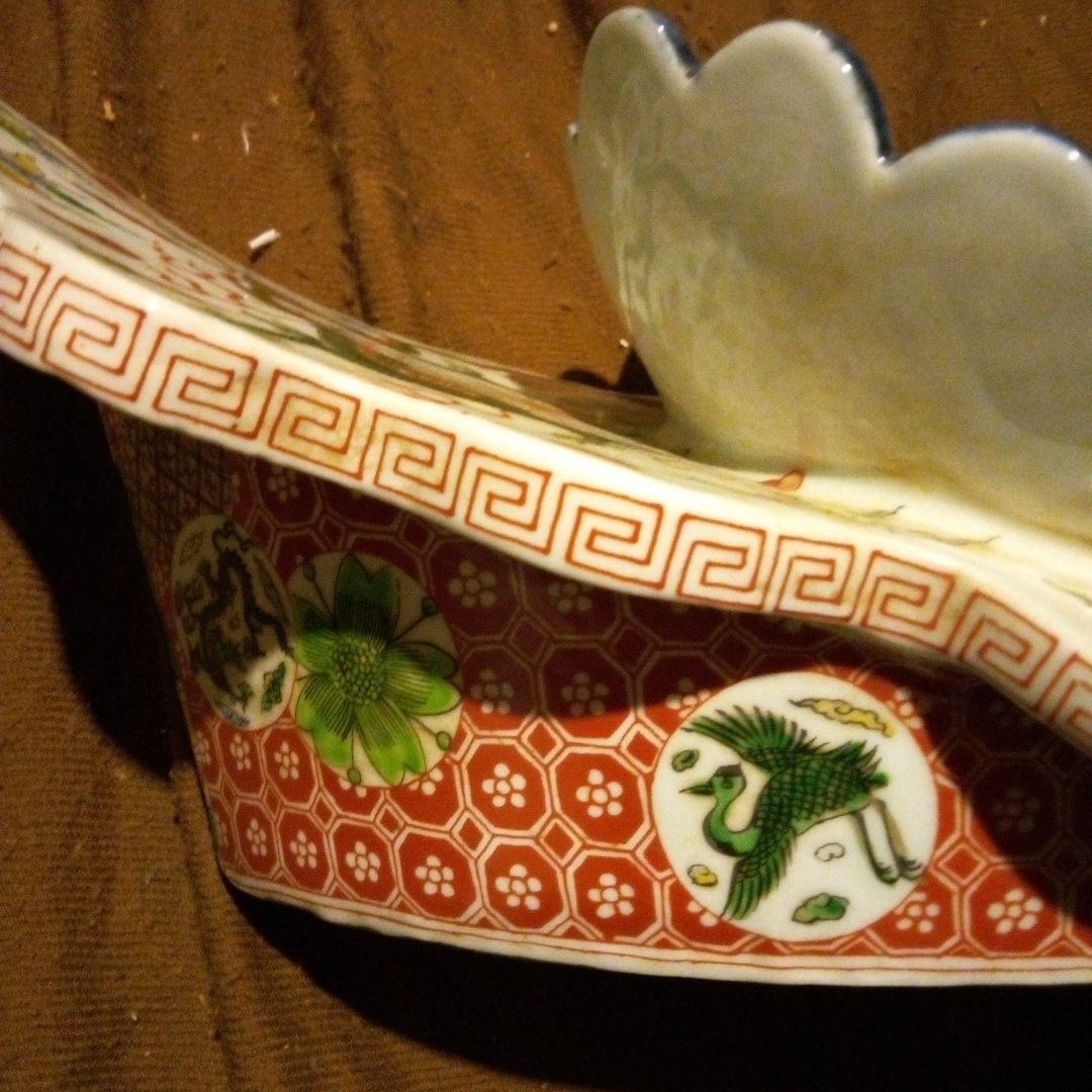 中国陶磁器　明万歴　枕