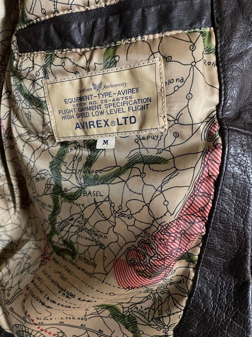 オンライン 通販ファッション - AVIREX ブラウンレザージャケット M