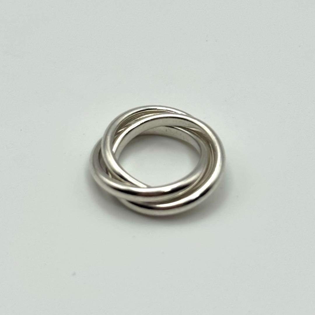 【美品】ティファニー トリニティリング 3連 シルバー925 指輪 10号