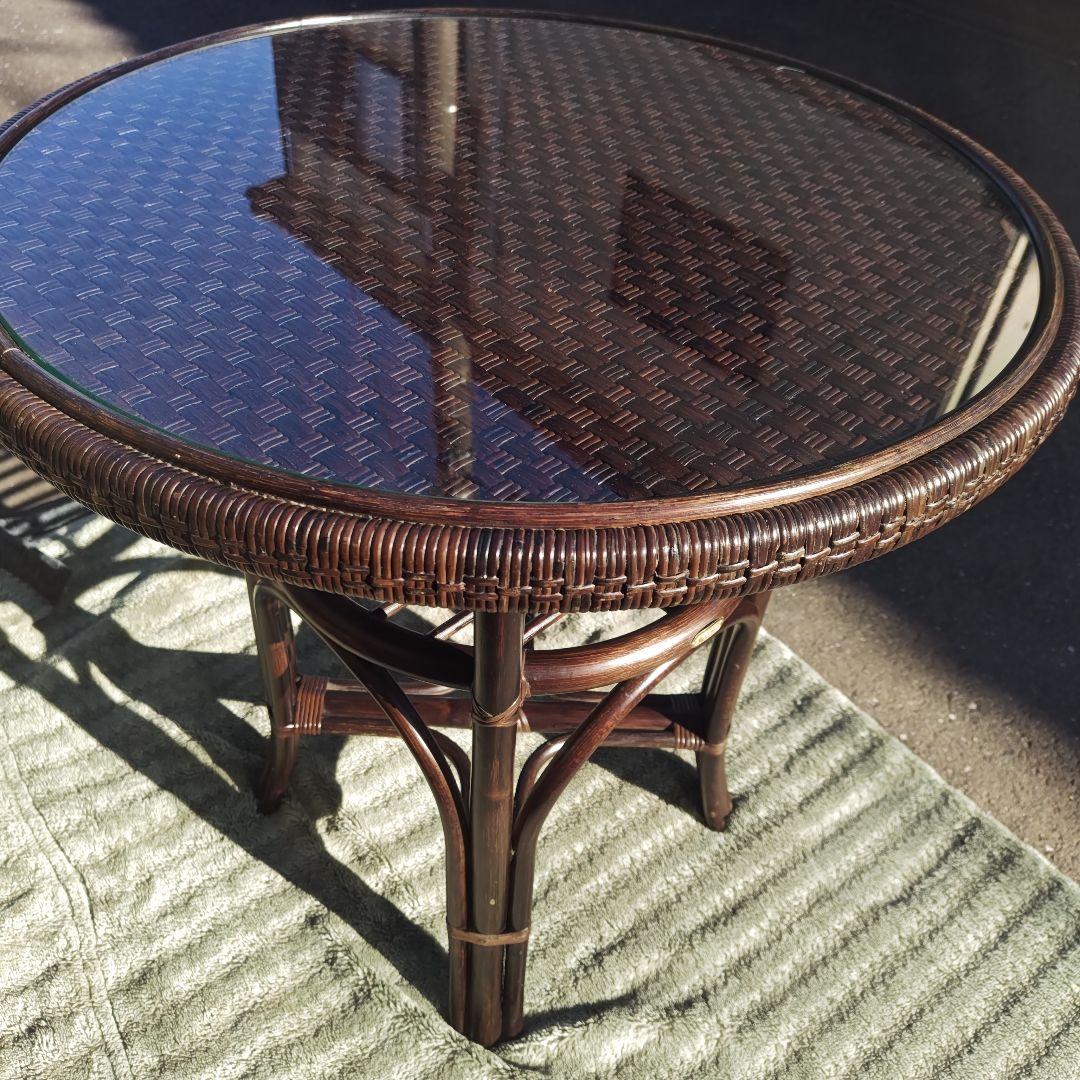 h*a様 昭和レトロ 横浜Kazama 籐ラタン　ラタンテーブル　当時物