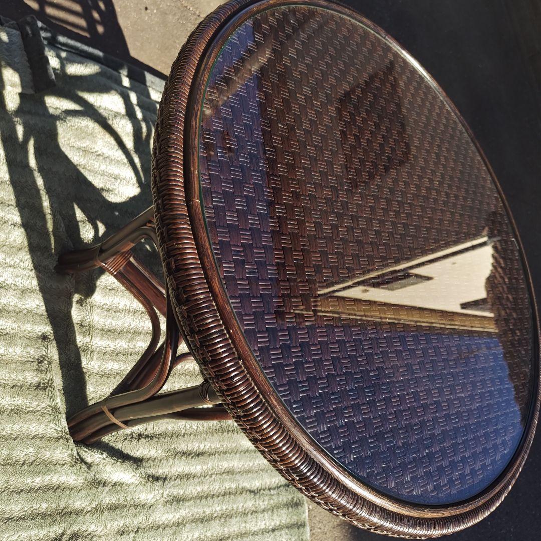 h*a様 昭和レトロ 横浜Kazama 籐ラタン　ラタンテーブル　当時物