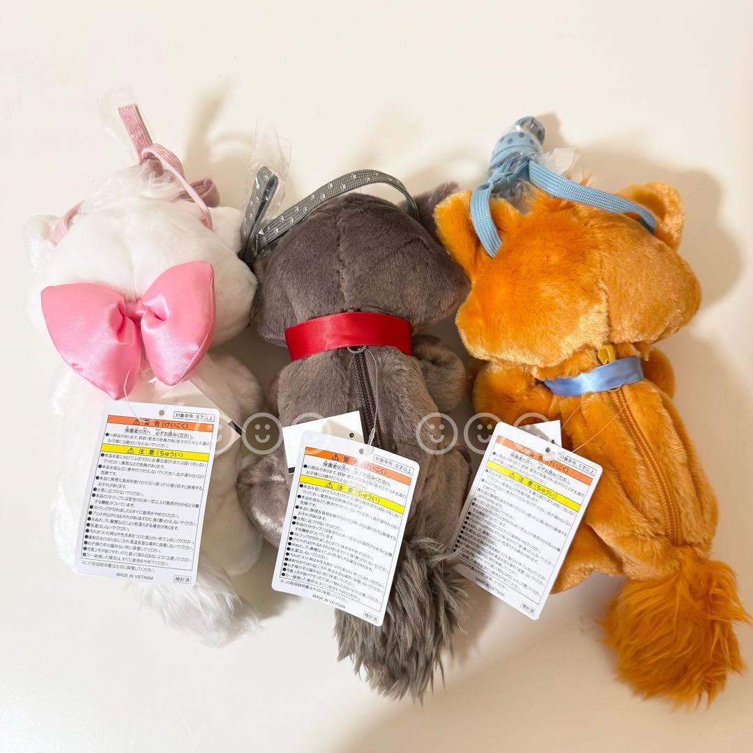 新品　ディズニー　おしゃれキャット　ショルダーバッグ　ぬいぐるみ　3つ　♡