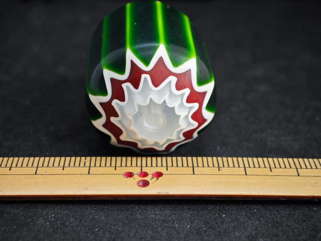 小粒 7層シェブロンビーズ goro's等のカスタムに 12 稀少 小粒 7層