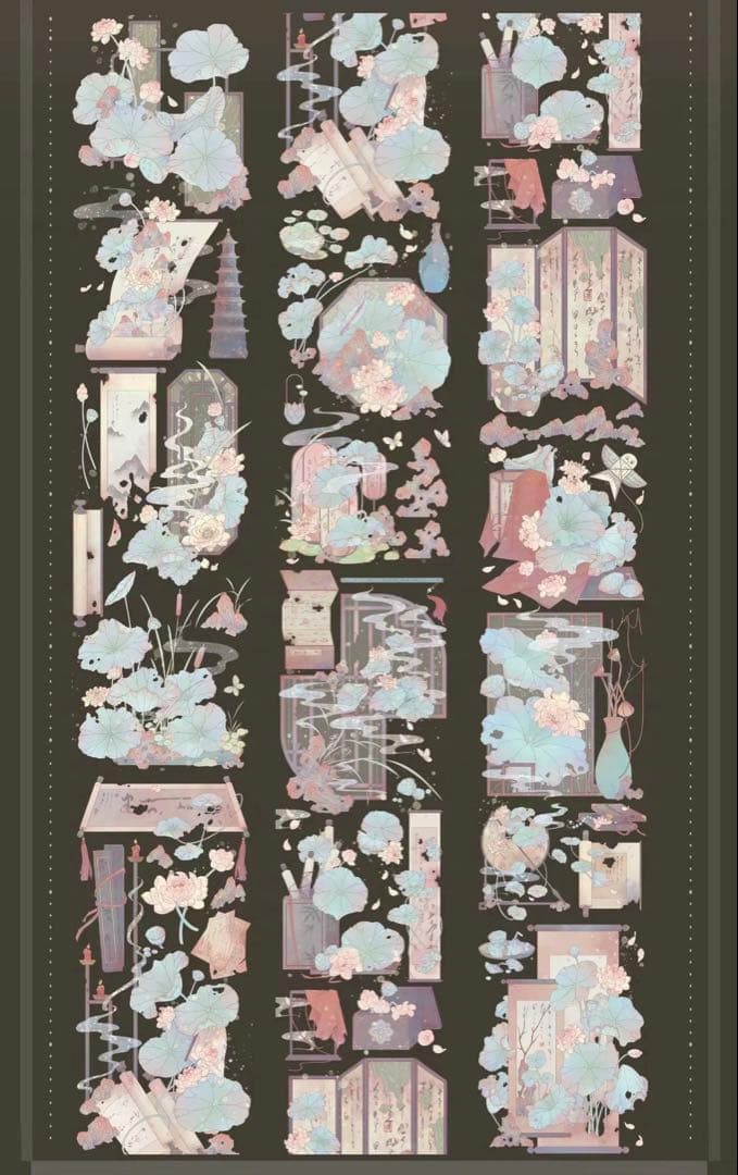 花柒所《云梦泽》海外マスキングテープ　マステ 【2383】