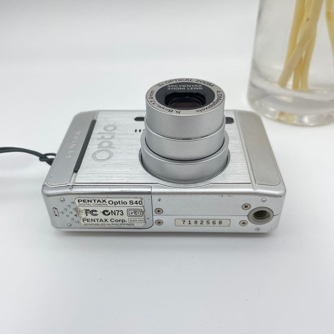 スマホ転送OK✨PENTAX Optio S40✨動作確認済 単三電池 可愛い♪ カメラ