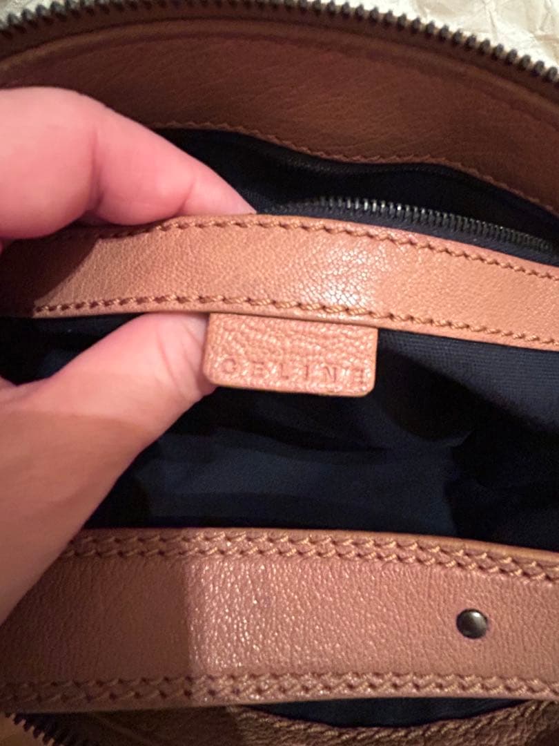 【値下げ】CELINE ベージュ レザー ハンドバッグ