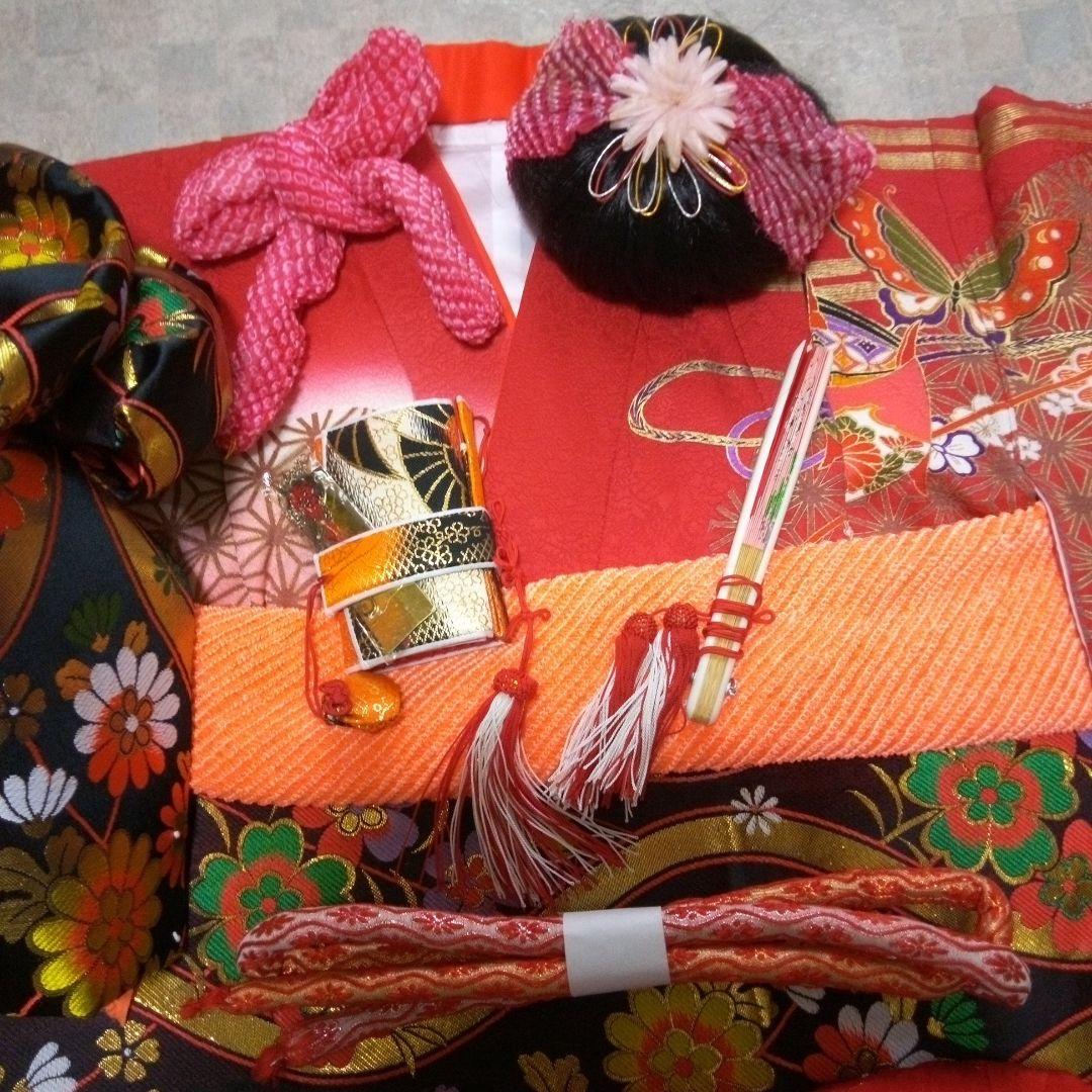 美品【七五三7歳用～ハーフ成人式】振袖フルセット