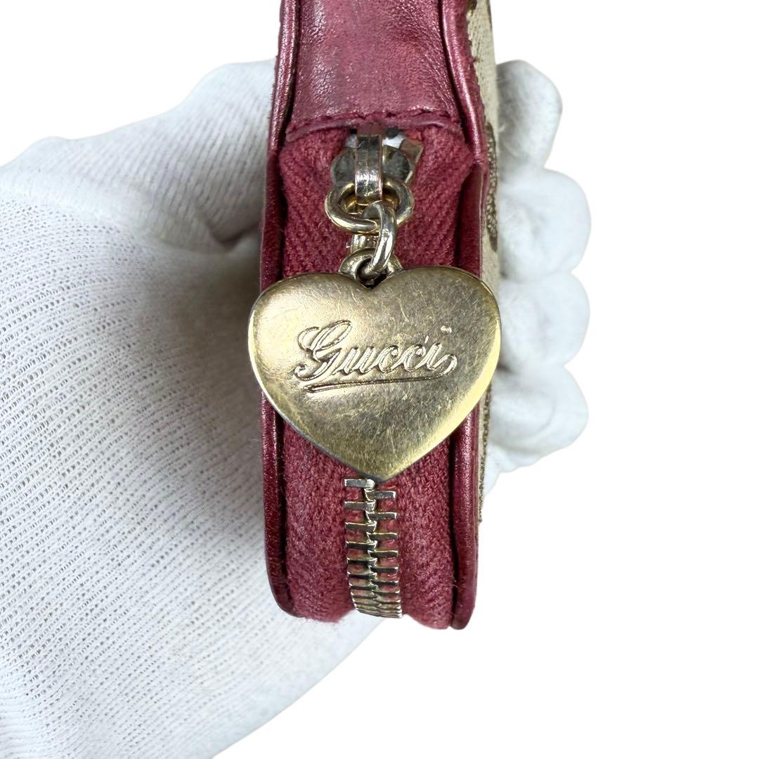 GUCCI グッチ ケース ハート GGキャンバス ベージュ 152615