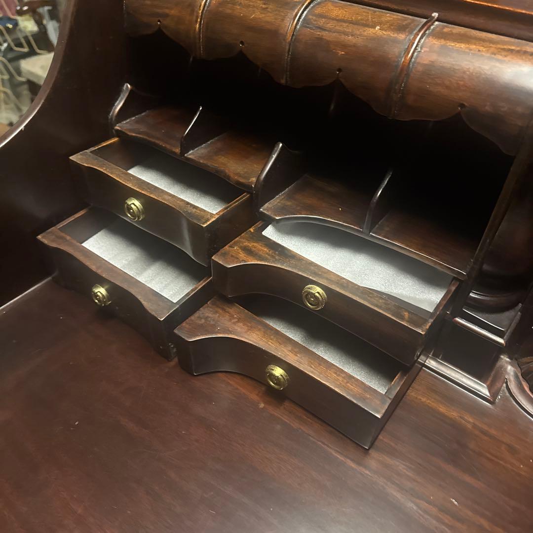 輸入家具 マホガニー ダークブラウン イギリス ライティングデスク