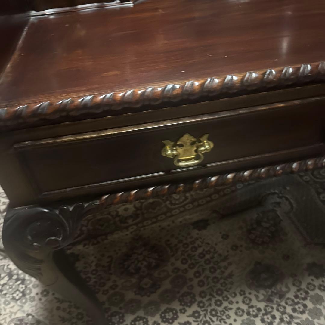 輸入家具 マホガニー ダークブラウン イギリス ライティングデスク