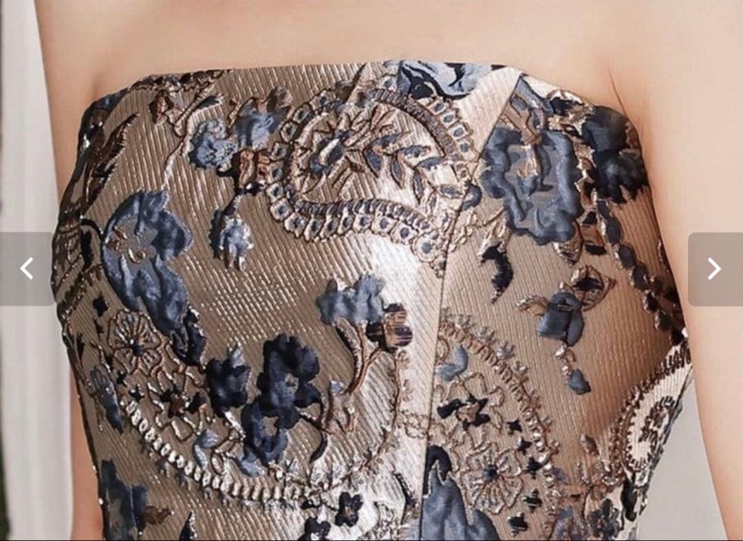 フラワージャガードドレス　Lサイズ　ウェディングドレス　前撮り