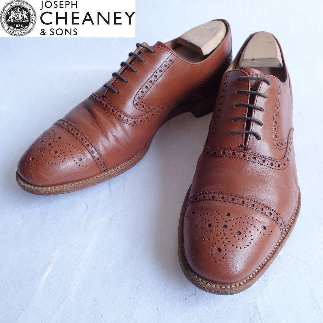 ☆送料無料☆美品☆チーニー茶靴 28cm 幅広☆イギリス製