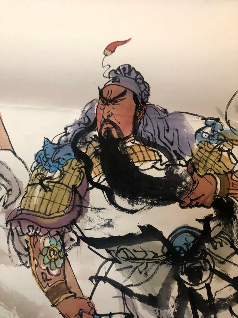 関羽立像 関公 関二爺 人物画 中国水墨画