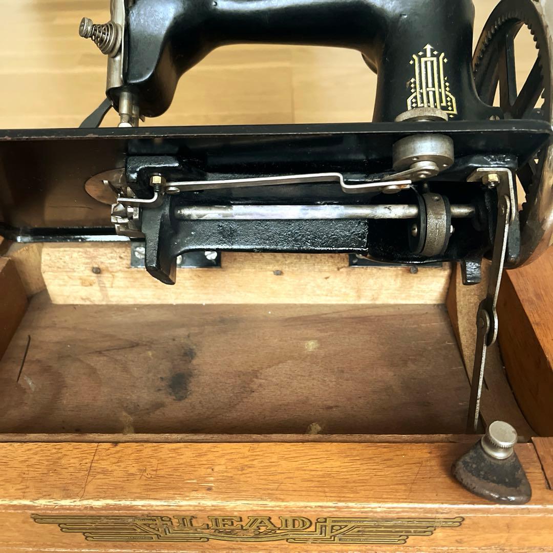 古道具 アンティーク 手回しミシン LEAD インテリア