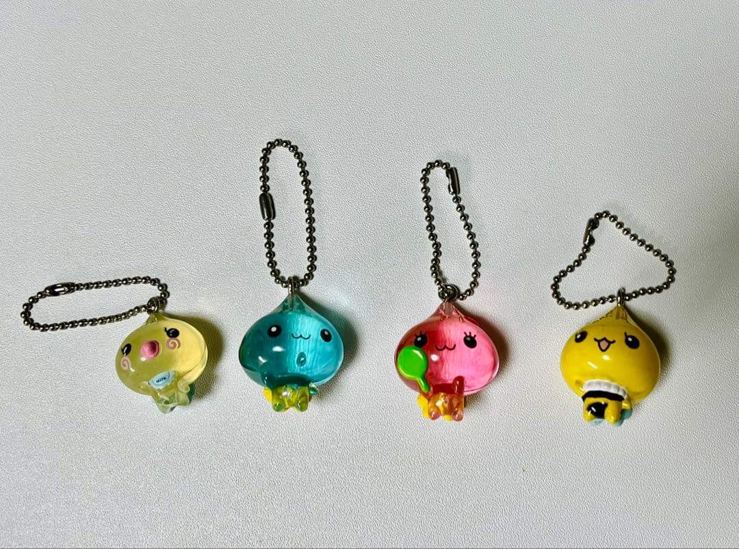 しずくちゃん キーホルダー 当時品 4個セット ミニカード付き 平成