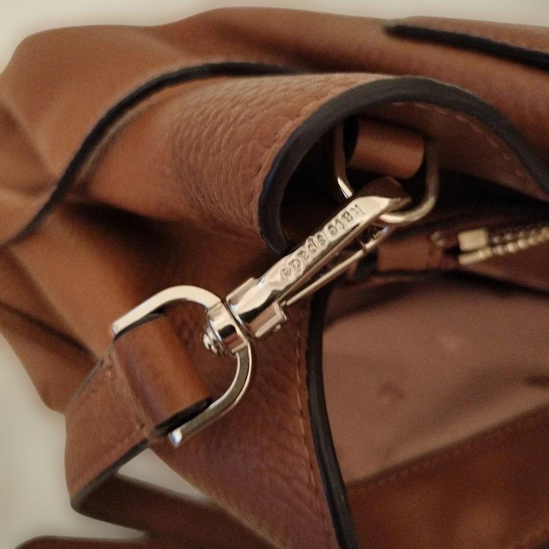 【極美品】ケイトスペード ダンプリング ラージ サッチェル ブラウン レザー