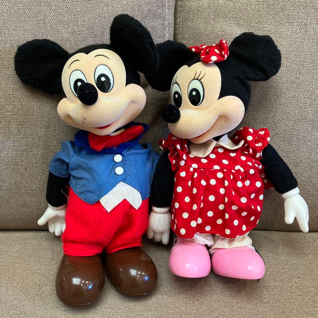 昭和レトロ ミッキーミニーの首振りオルゴールの人形 - メルカリ