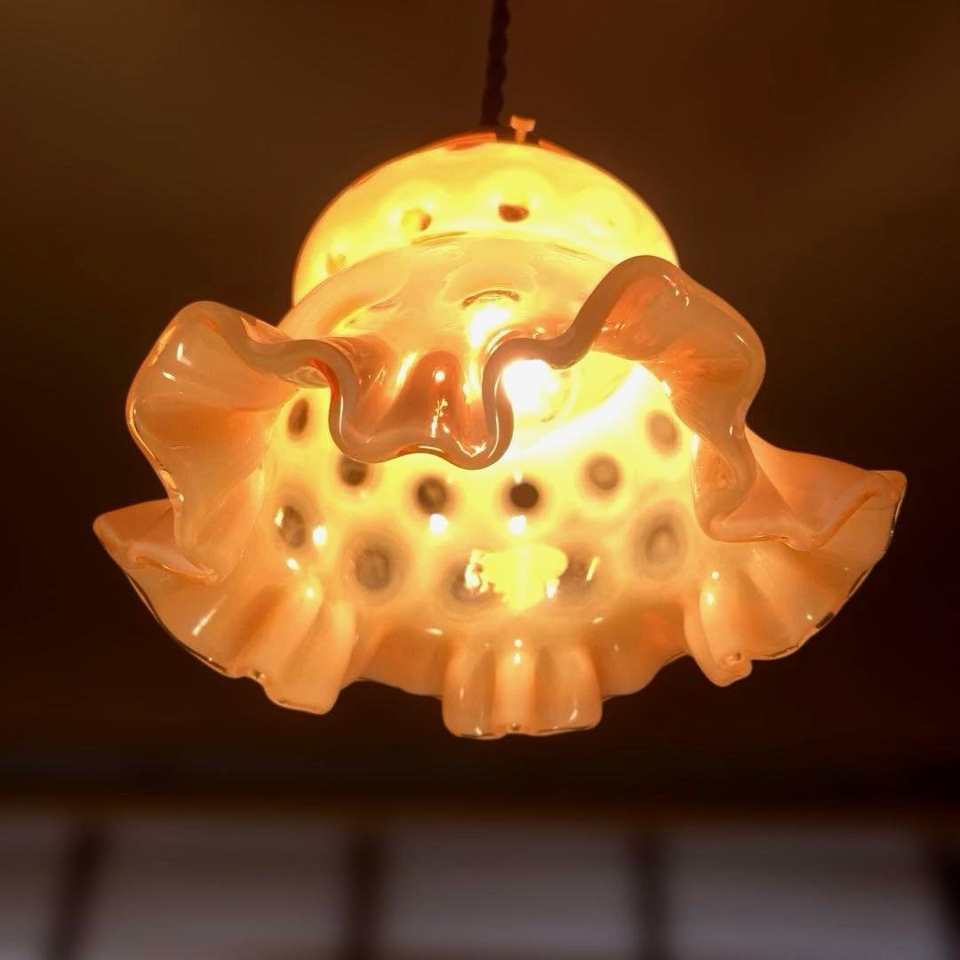 フェントン ハチミツ ランプシェード アンティーク オパールセント