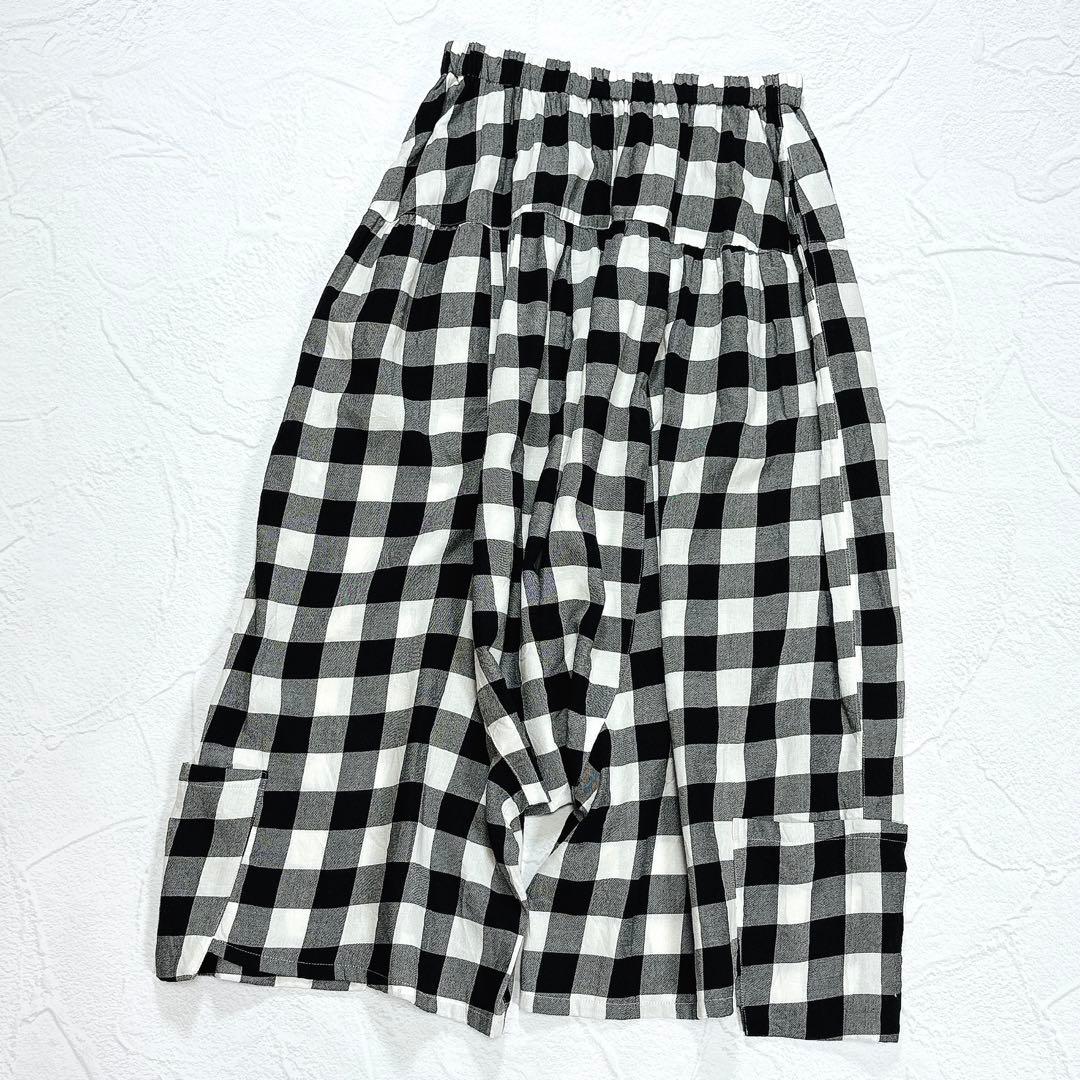 美品✨慈雨 サルエルパンツ ギンガムチェック センソユニコ 40 イージーパンツ