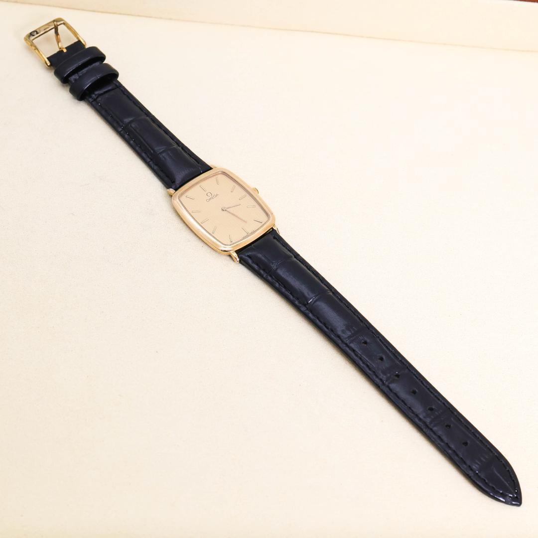 訳あり OMEGA デヴィル 腕時計 ゴールド レザー ヴィンテージ 2876